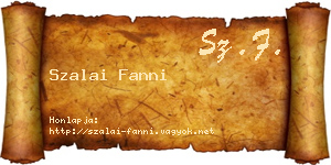 Szalai Fanni névjegykártya